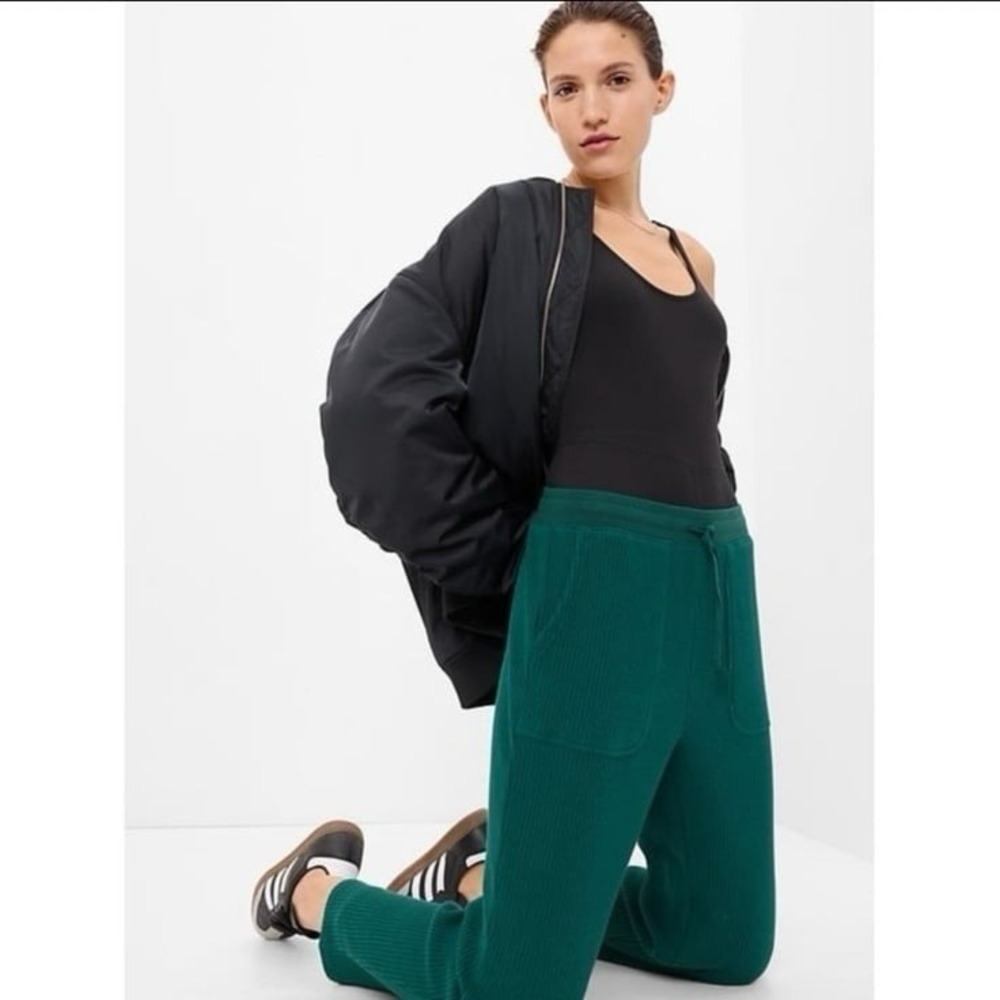 GAP Waffle Easy Taper Pants Green Large Tall
